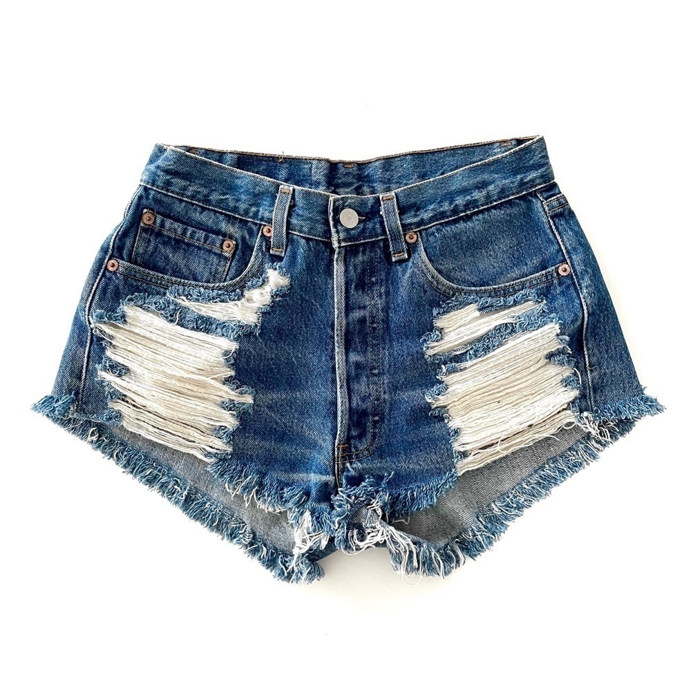 LEVI’S | Vintage 501 Reworked Distressed Shorts Daisy Dukes Estmated Size 26